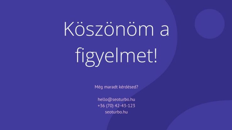 SEO elérhetőség